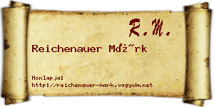 Reichenauer Márk névjegykártya